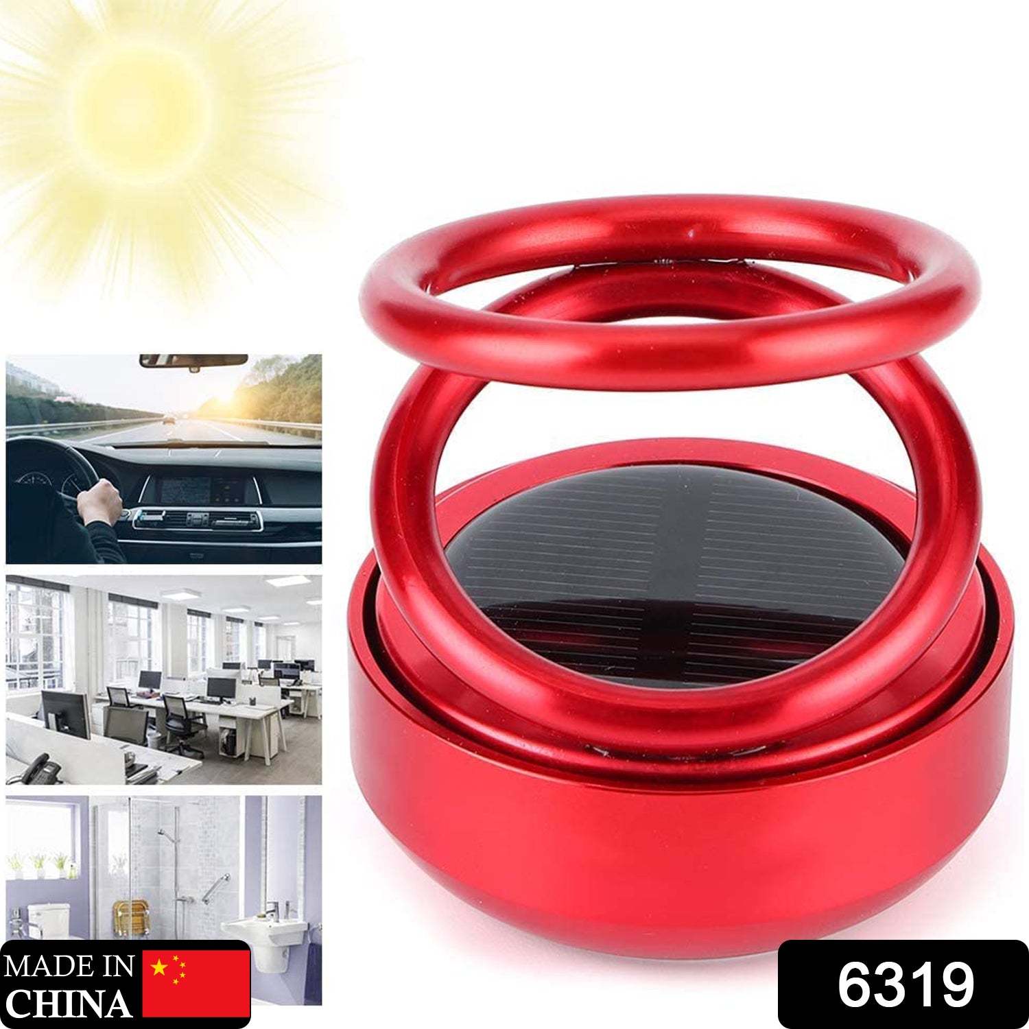 6319 Solar Power Car Aroma Diffuser 360double Ring Rotating Design Car Fragrance Diffuser Car Perfume Air Freshener For Dashboard Home Office 6319 Solar Power Car Aroma Diffuser 360double Ring Rotating Design Car Fragrance Diffuser Car Perfume Air Freshener For Dashboard Home Office